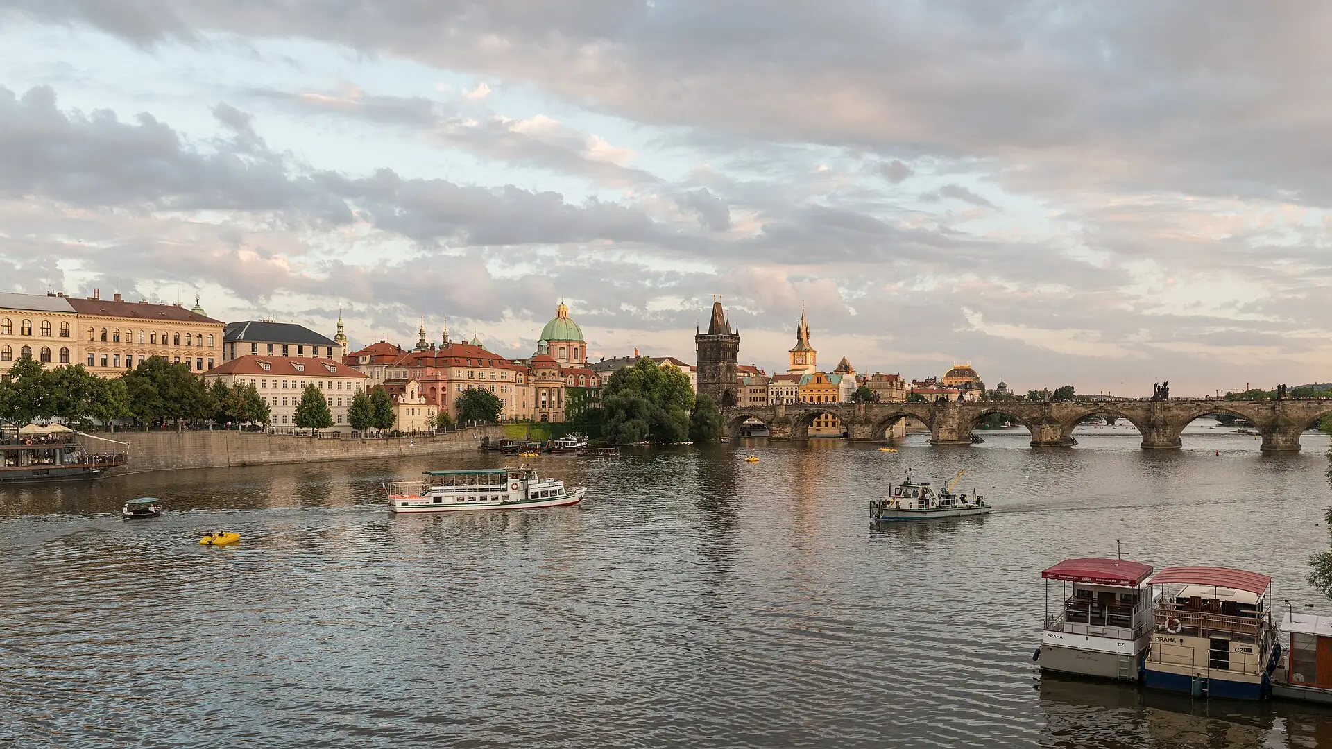 Charles Bridge and the Old Town bridge tower in Prague
